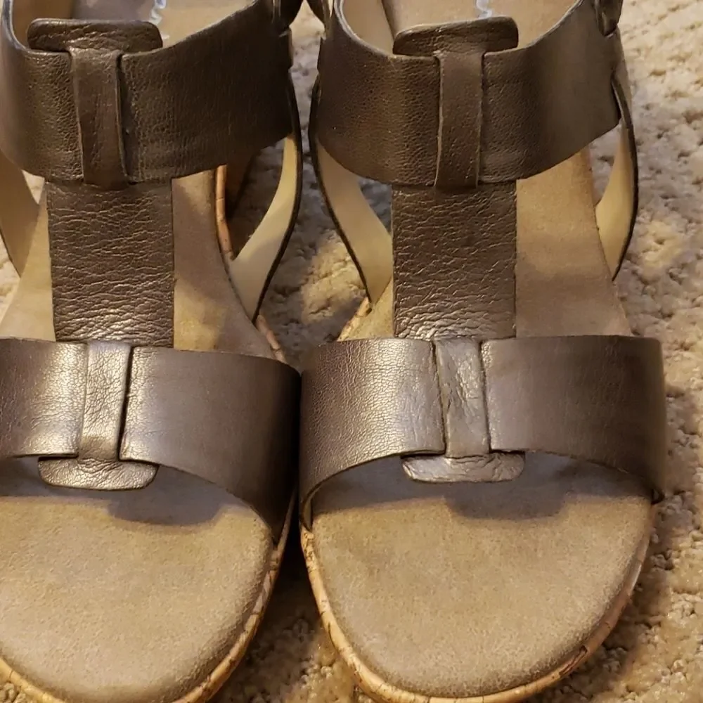 Clark bronze wedges size 10